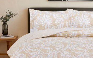 Colcha Estampada Rayas Beige