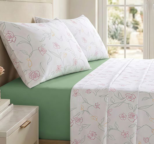 Sábanas 144 Hilos Estampadas Rosas Tierra