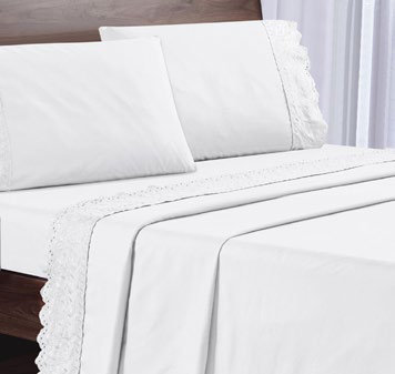 Sábanas Microfibra Broderie Blanco