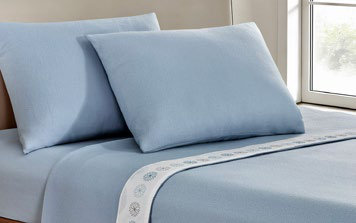 Sábanas Polar Bordadas Celeste