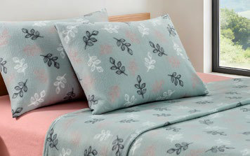 Sábanas Polar Estampadas Hojas