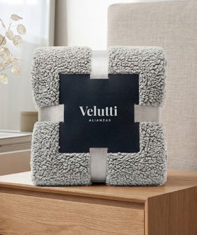Manta Sherpa 127X152 Cm Gris Liso