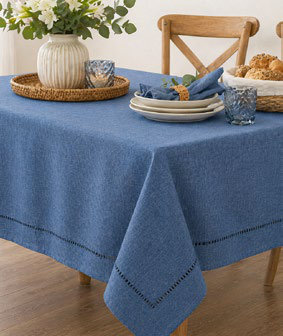 Mantel Liso Láser Cut 160X250 Cm Índigo