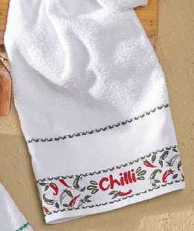 Paño Cocina Toalla Jacquard 45X65 Cm Ají Rojo