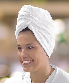 Toalla Cabello Turbante 25X55 Cm Blanco