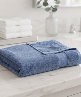 Sábana De Baño 600G Lisa Azul