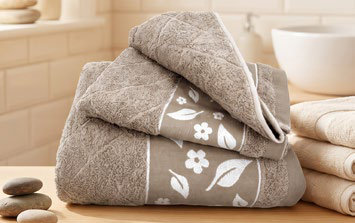 Juego Toallas 450G Hojas 3 Piezas Taupe
